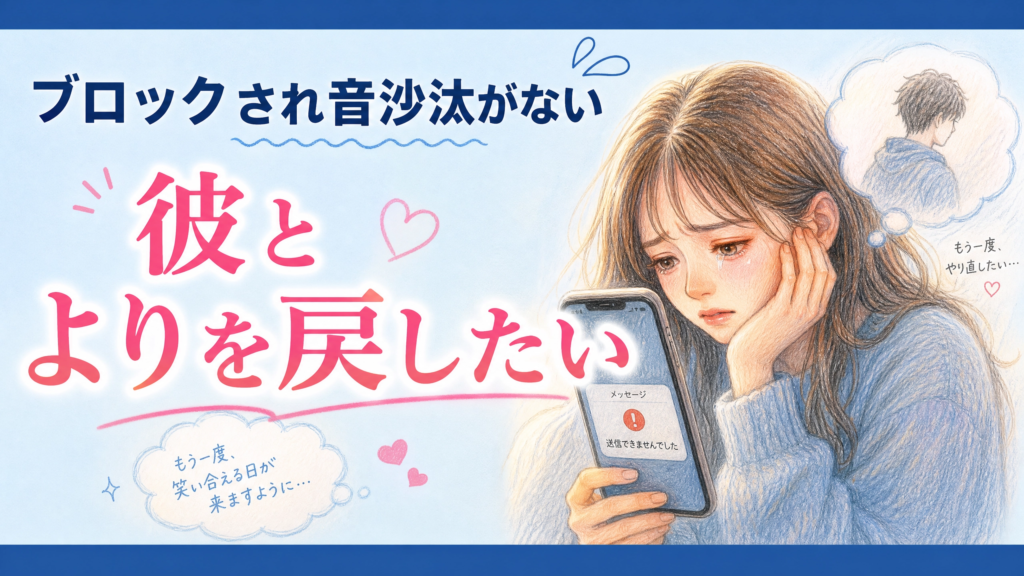 ブロックされ音沙汰がない彼とよりを戻したい