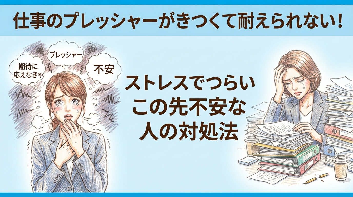 仕事のプレッシャーがきつくて耐えられない！ストレスでつらいこの先不安な人の対処法