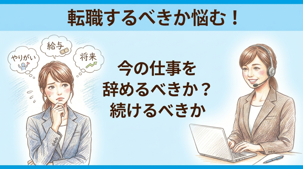 転職するべきか悩む！今の仕事を辞めるべきか？続けるべきか