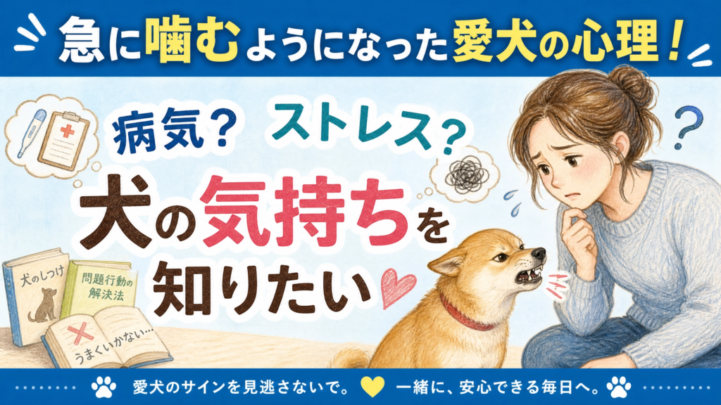 急に噛むようになった愛犬の心理！病気？ストレス？犬の気持ちを知りたい