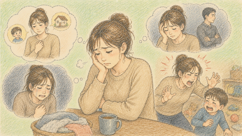 夫へのつらさをずっと一人で抱えこんで我慢し続けていた