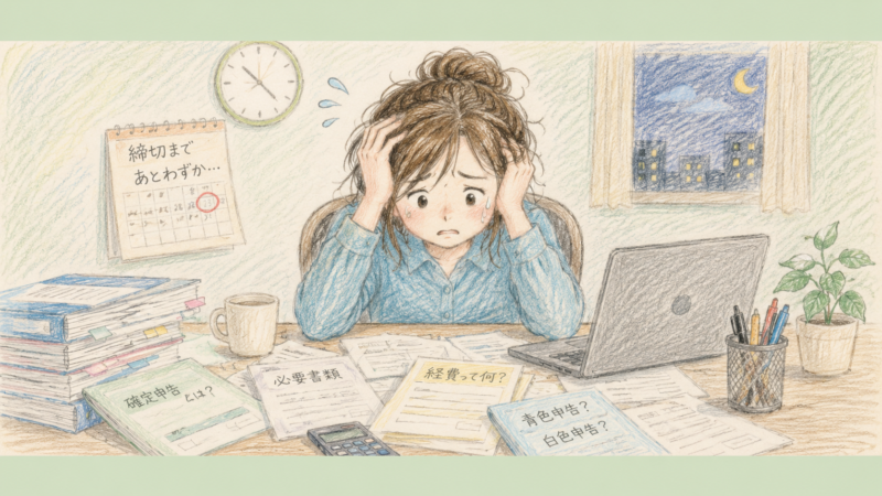会社員をしながらライティングの副業をしているが確定申告のやり方がわからず半年悩んでいた