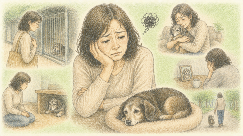 15歳になる愛犬の介護を続けている50代の女性、Jさん
