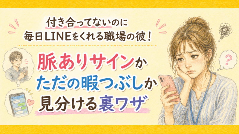 付き合ってないのに毎日LINEをくれる職場の彼！脈ありサインかただの暇つぶしか見分ける裏ワザ