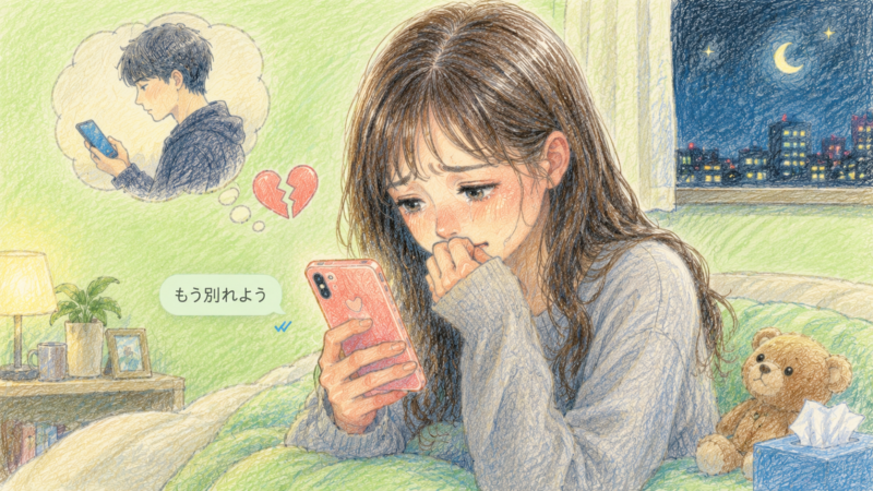遠距離恋愛中の彼の返信が遅くなったことに、強い不安を感じていた