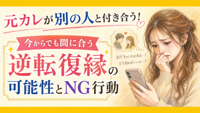 元カレが別の人と付き合う！今からでも間に合う逆転復縁の可能性とNG行動