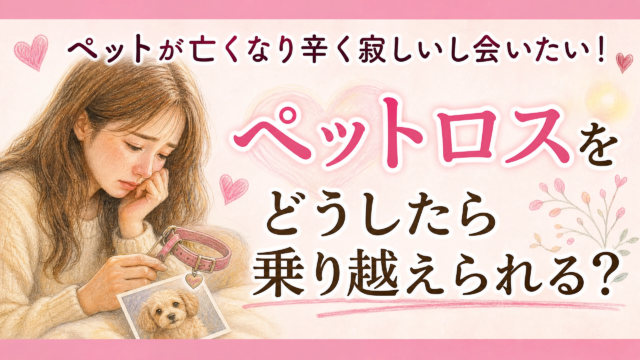 ペットが亡くなり辛く寂しいし会いたい！ペットロスをどうしたら乗り越えられる？