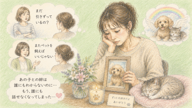 ペットロスの悲しみは、周囲から理解されにくいことがある