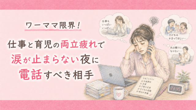 ワーママ限界！仕事と育児の両立疲れで涙が止まらない夜に電話すべき相手