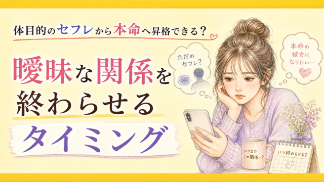 体目的のセフレから本命へ昇格できる？曖昧な関係を終わらせるタイミング