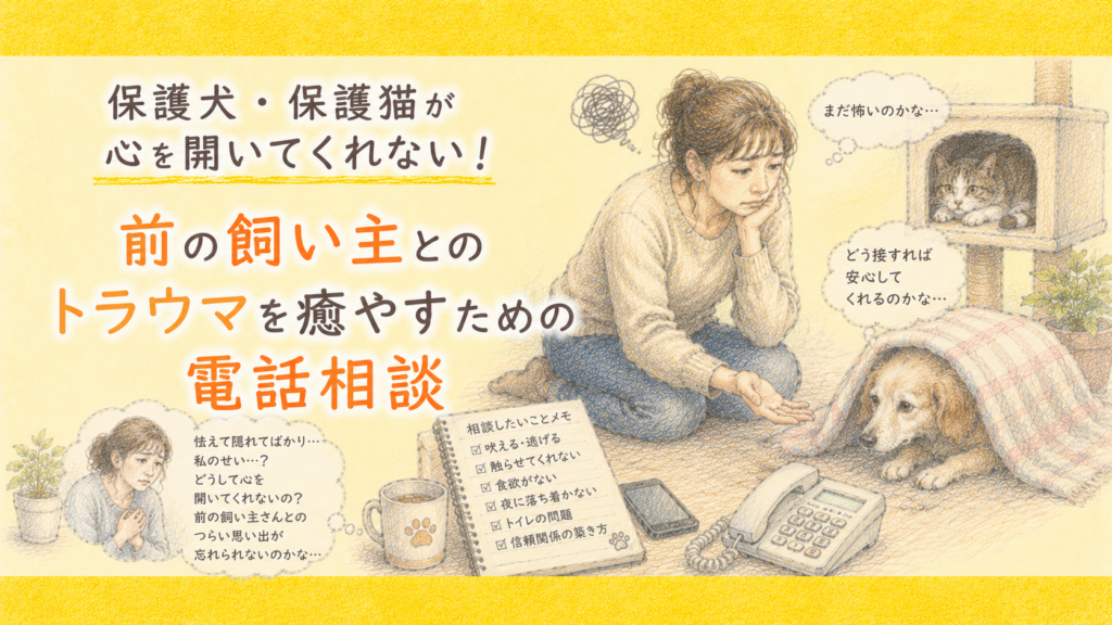 保護犬・保護猫が心を開いてくれない！前の飼い主とのトラウマを癒やすための電話相談