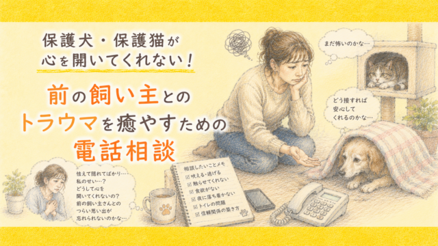 保護犬・保護猫が心を開いてくれない！前の飼い主とのトラウマを癒やすための電話相談