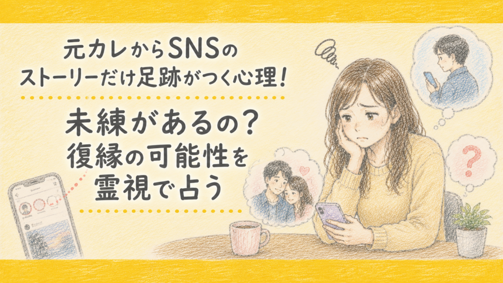 元カレからSNSのストーリーだけ足跡がつく心理！未練があるの？復縁の可能性を霊視で占う