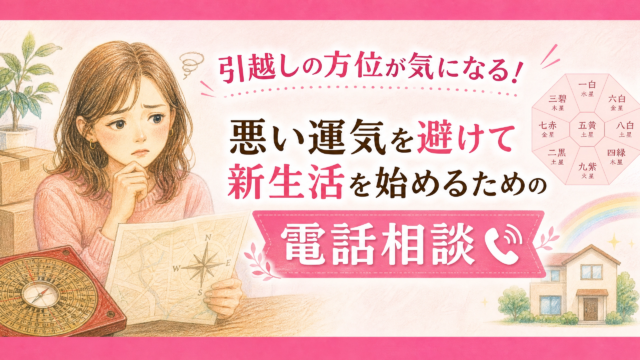引越しの方位が気になる！悪い運気を避けて新生活を始めるための電話相談