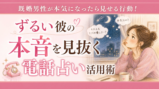 既婚男性が本気になったら見せる行動！ずるい彼の本音を見抜く電話占い活用術