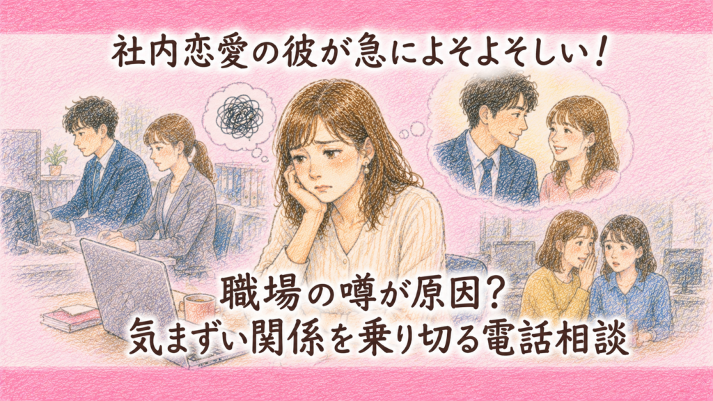 社内恋愛の彼が急によそよそしい！職場の噂が原因？気まずい関係を乗り切る電話相談