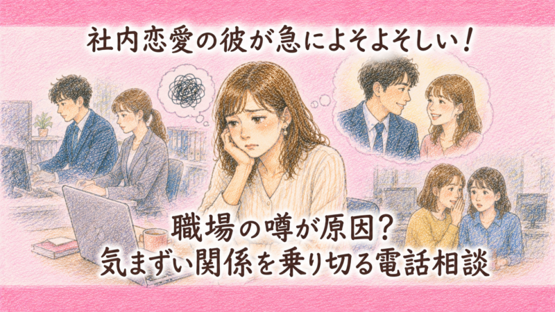 社内恋愛の彼が急によそよそしい！職場の噂が原因？気まずい関係を乗り切る電話相談