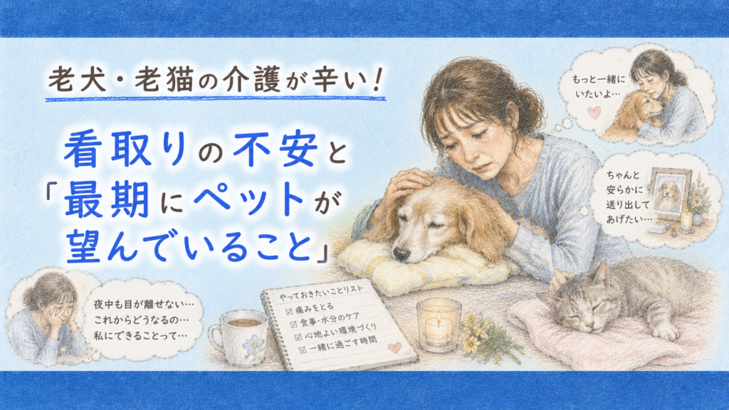 老犬・老猫の介護が辛い！看取りの不安と『最期にペットが望んでいること』