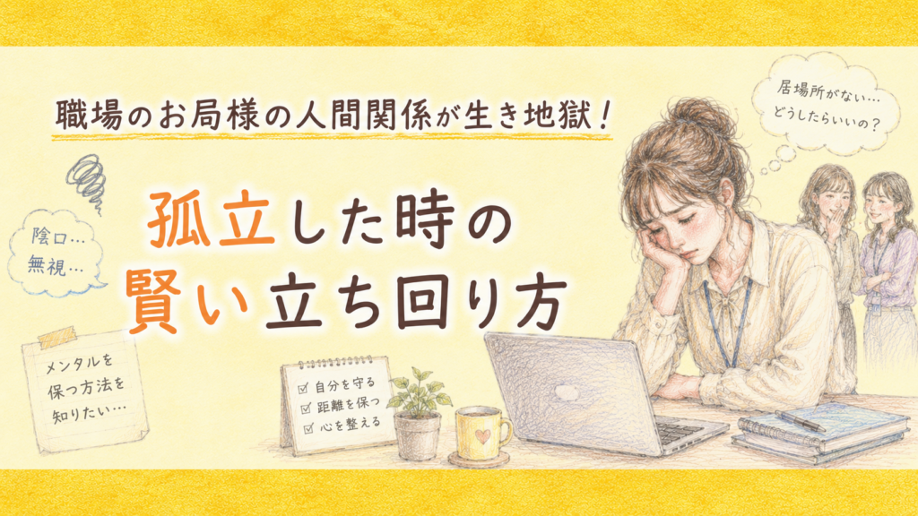 職場のお局様の人間関係が生き地獄！孤立した時の賢い立ち回り方