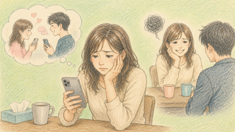 彼氏のスマホで浮気を疑わせるやり取りを見つけてしまった