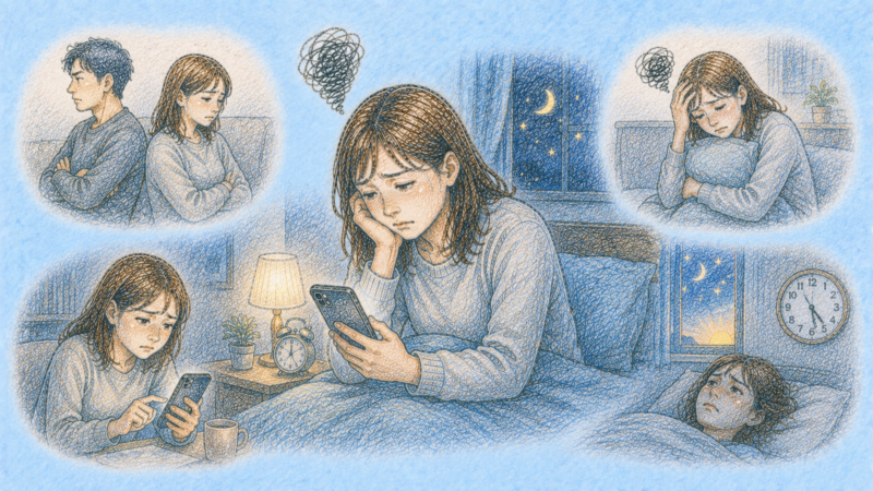 旦那さんとのすれ違いが続き、夜になると「離婚したい」という気持ちが抑えられな