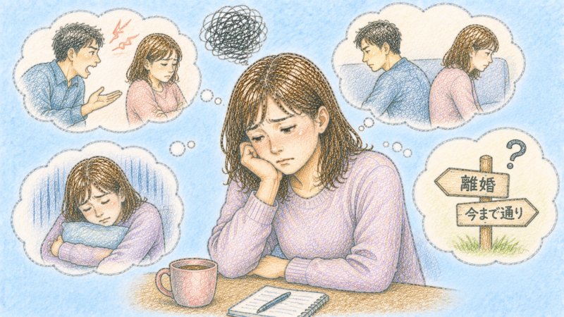 旦那さんとの関係に長年悩み離婚したいという気持ちを何年も抱え続けていた