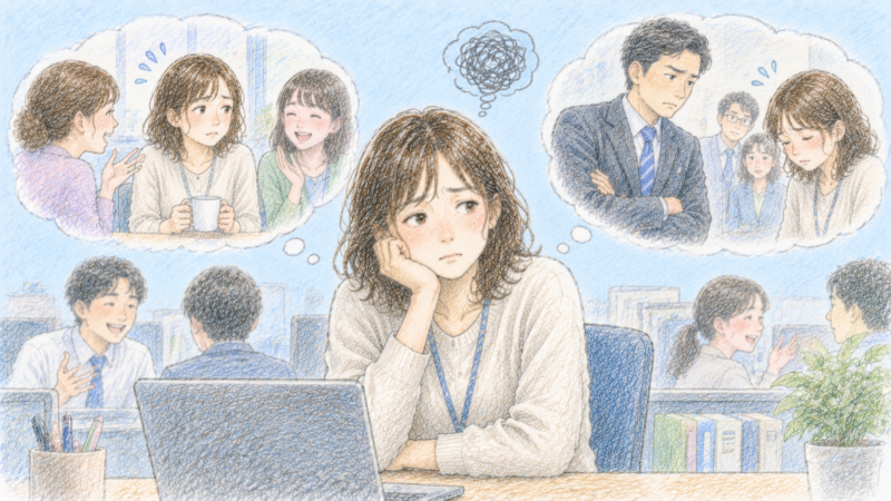 職場に同僚がいてもそこには仕事上の関係という一線がある
