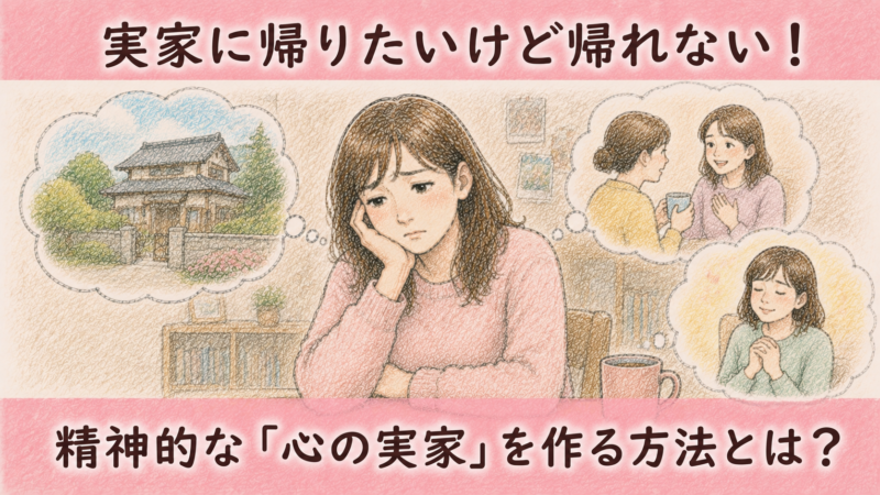 実家に帰りたいけど帰れない！精神的な「心の実家」を作る方法とは？