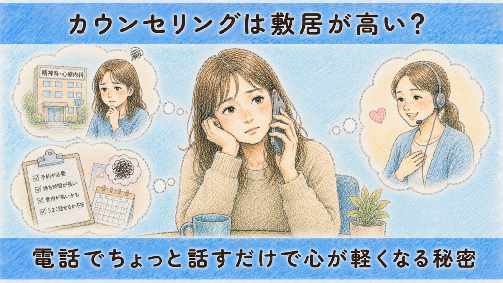 カウンセリングは敷居が高い？電話でちょっと話すだけで心が軽くなる秘密
