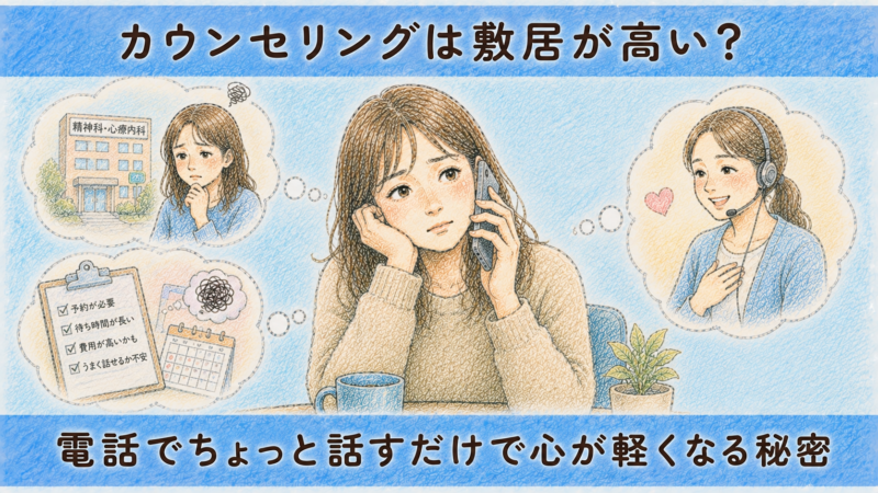 カウンセリングは敷居が高い？電話でちょっと話すだけで心が軽くなる秘密