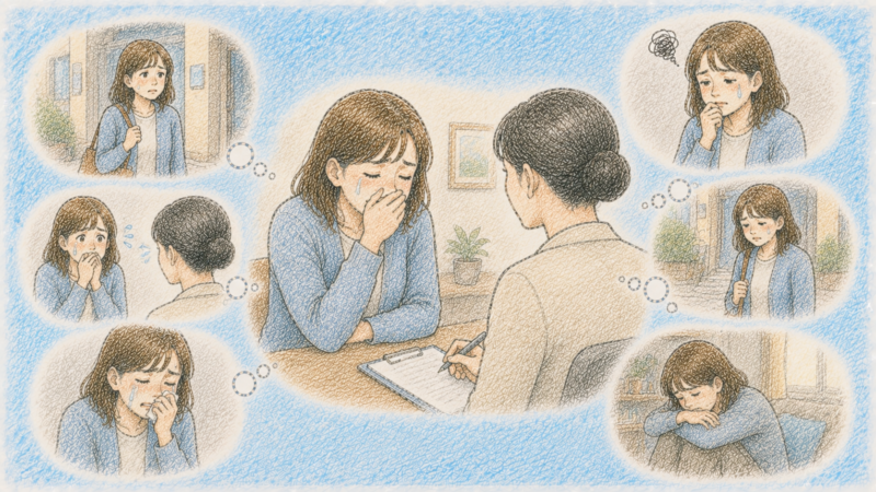 対面で先生を目の前にすると緊張してうまく話せなくなる