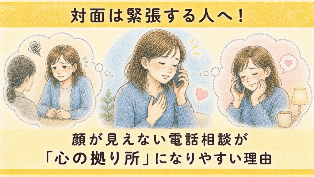 対面は緊張する人へ！顔が見えない電話相談が「心の拠り所」になりやすい理由