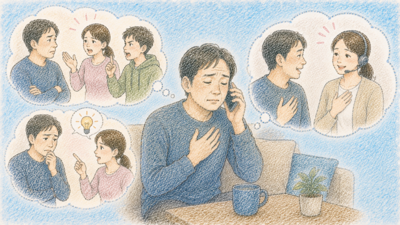 家族に悩みを話すといつも解決策を求められている気がして疲れてしまう
