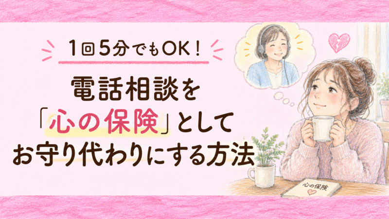 1回5分でもOK！電話相談を「心の保険」としてお守り代わりにする方法