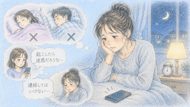 こんな時間に誰かに連絡するのは非常識かもしれないとためらう