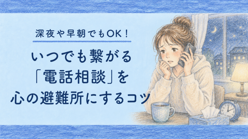 深夜や早朝でもOK！いつでも繋がる「電話相談」を心の避難所にするコツ