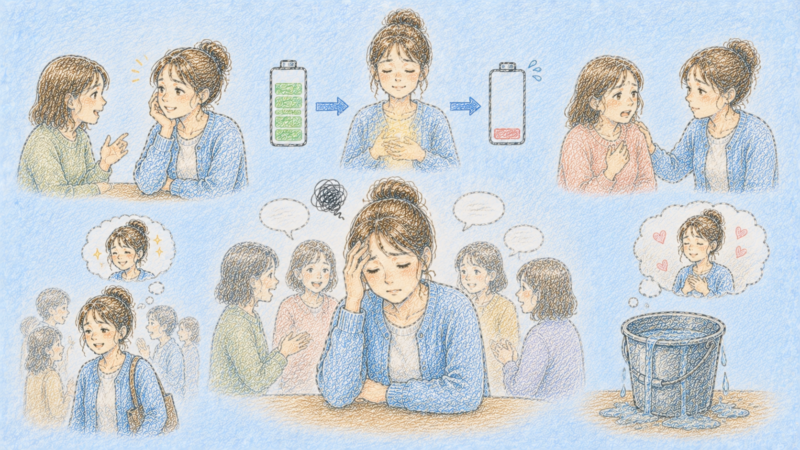 聞く側に回り続けることで消耗が生まれる