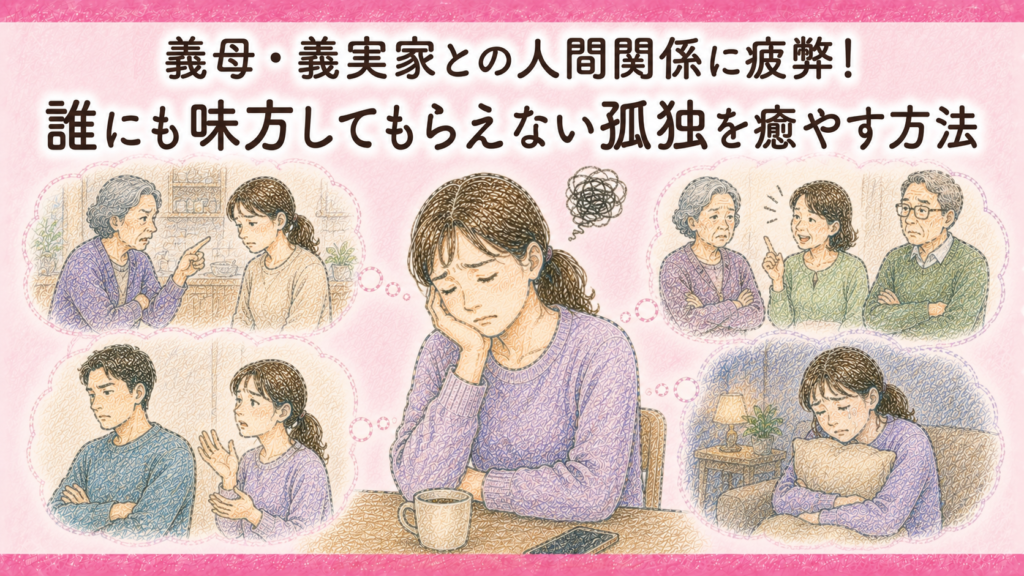 義母・義実家との人間関係に疲弊！誰にも味方してもらえない孤独を癒やす方法