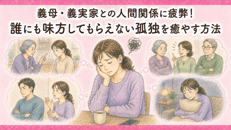 義母・義実家との人間関係に疲弊！誰にも味方してもらえない孤独を癒やす方法