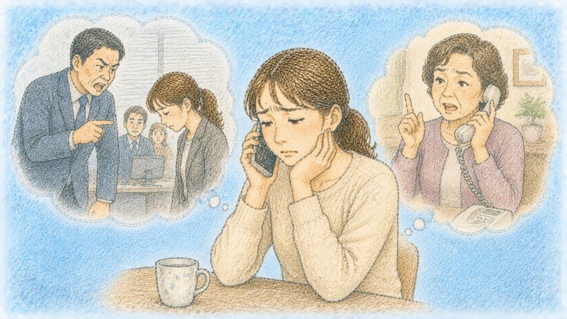 実の母親に電話で愚痴をこぼした