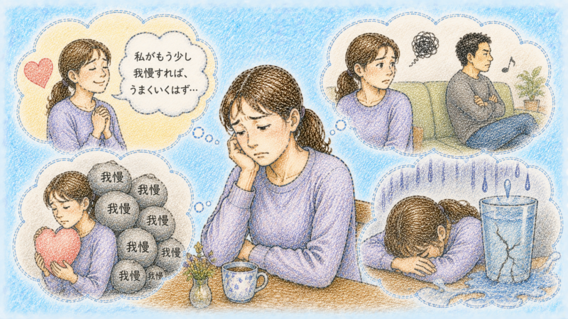 我慢すればするほど、相手はあなたが我慢していることに気づかず、これまで通りの態度を続けてしまう