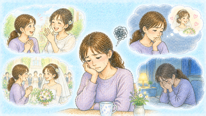 長年の親友が結婚しその報告を受けた時、心の底から「なんで私じゃないんだろう」という気持ちが湧いてきた