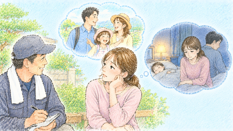 家に帰って子どもが寝た後主人と二人きりになると会話がまったく続かない