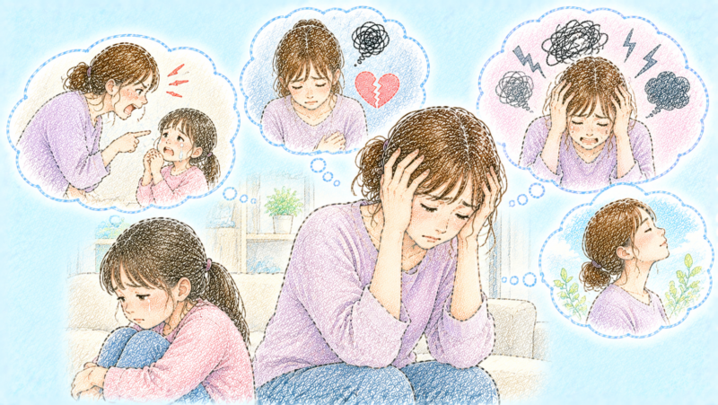 子どもに強く当たってしまった後、多くのお母さんは自分自身を責めてしまう