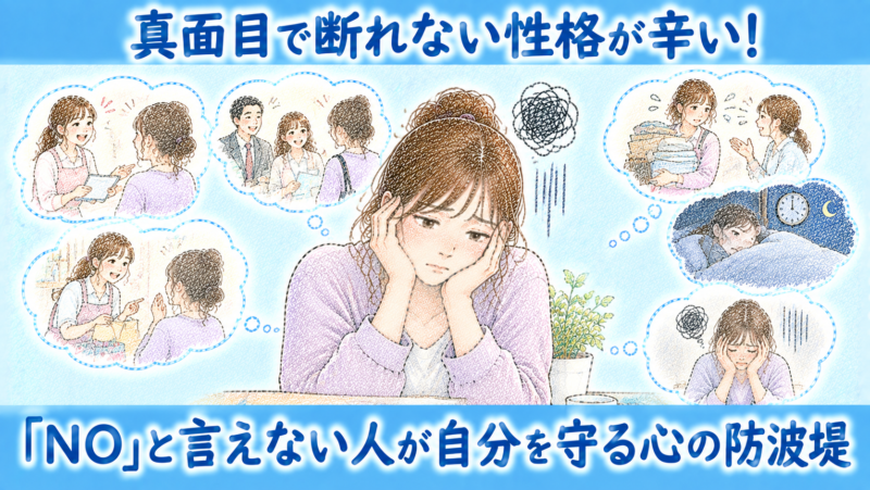 真面目で断れない性格が辛い！「NO」と言えない人が自分を守る心の防波堤