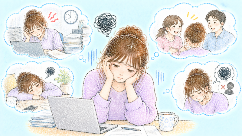 仕事でのストレスが重なり、何も手につかない状態が続いている