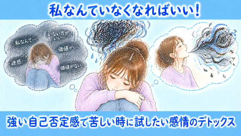 私なんていなくなればいい！強い自己否定感で苦しい時に試したい感情のデトックス