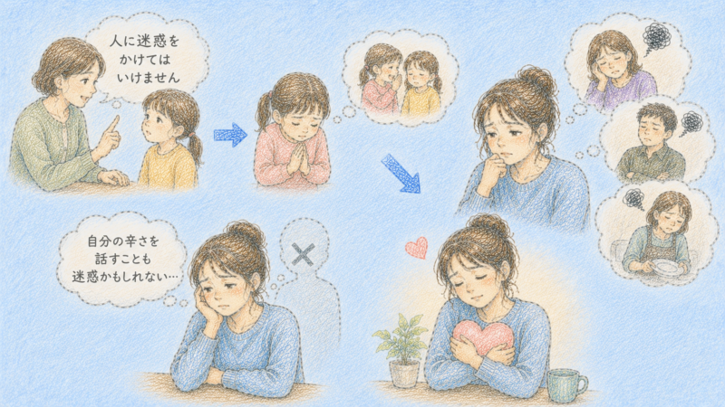 小さい頃から人に迷惑をかけてはいけないと教えられて育った人は少なくない