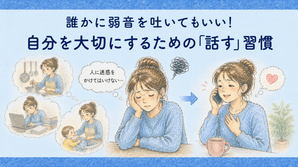 誰かに弱音を吐いてもいい！自分を大切にするための「話す」習慣