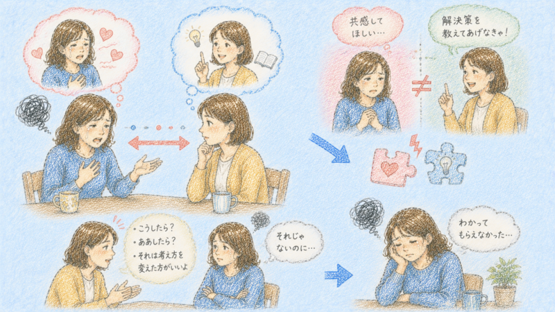 アドバイスのつもりが説教に聞こえてしまうことがある